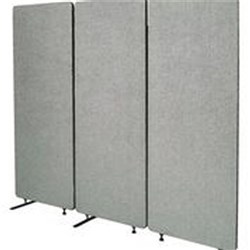 Visionchart ZIP Acoustic 3 Panel Divider Screen 1830W x 28D x 1650mmH Silver