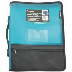 Protext Zipper Insert Binder A4 2D 25mm Aqua