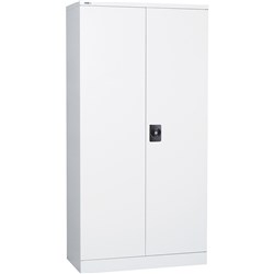 Rapidline Go Swing Door Steel Cupboard 910W x 450D x 1830mmH Flat Pack White