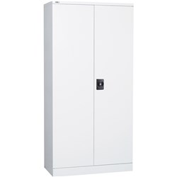 Rapidline Go Swing Door Steel Cupboard 910W x 450D x 2000mmH Flat Pack White