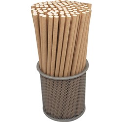 Rainbow 6mm Individually Wrapped Paper Straws Natural Carton of 2000