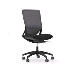 OLG Engage Task Chair With Seat Slide Black Nylon Base Fabric Seat Mesh Back