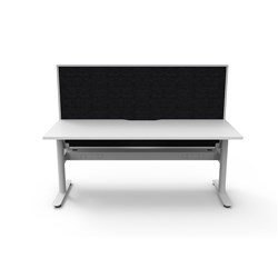 Rapidline Halo Static Single Sided Workstation+Screen+Tray 1800W x 750D x 1330mmH Wht/Wht