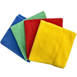 Visionchart Whiteboard Microfibre Cleaning Cloth 40 x 40cm Red Pack Of 10