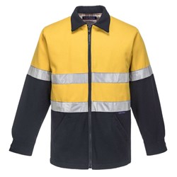 Portwest Bluey Hi-Vis Contrast Wool Blend Work Jacket 4XL Yellow And Navy