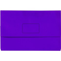 Marbig Slimpick Manilla Document Wallet Foolscap 30mm Gusset Purple Pack Of 10