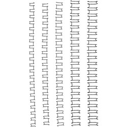 GBC Wire Binding Combs 10mm 21 Loop 85 Sheets Capacity Silver Pack 100