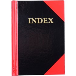 Cumberland Black & Red Notebook Gloss A7 100 Leaf Indexed