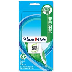 Paper Mate Liquid Paper Correction Tape Dryline Grip 5mm x 8.5m 60% Recycled