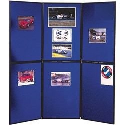 Nobo Portable Display Board 6 Panels 900 x 600mm Blue