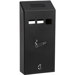 Esselte Ash Bin Wall Mounted 125 Litres Black