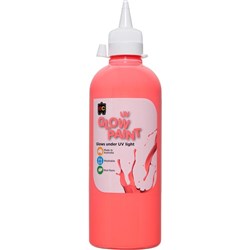 EC UV Glow Paint 500ml Scarlet