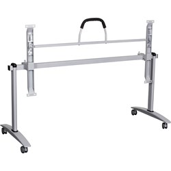 Summit Flip Top Table 1800W x 750D x 745mmH White Top Silver Frame