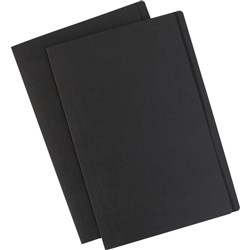 Avery Manilla Folders Foolscap Matte Black With White Labels Pack Of 10
