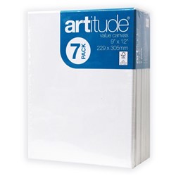 Artitude Canvas 9 x 12 Inch Thin Edge Pack of 7