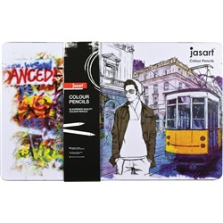 Jasart Studio Colour Pencil Tin Assorted Pack Of 36