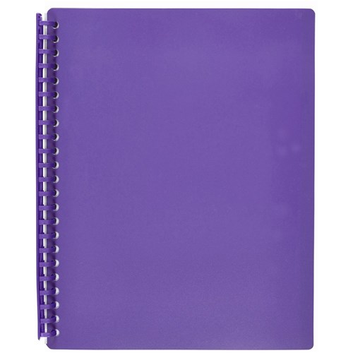 Binders & Folders - Marbig Display Book A4 Refillable 20 Pocket Purple ...